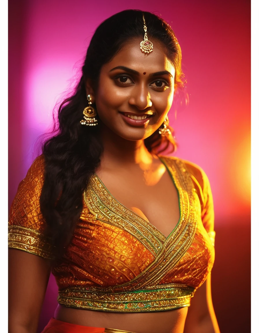 indian erotic aunty model, ,fashion, kerala attire, jut busty saggy breast, close up,mini skirt, masterpiece, (((High detailed))), cinematic light, volumetric fog,Volumetric light, neon light, photorealistic,photo, realism, Getty Images, RAW candid cinema, 16mm, colour graded portra 400 film, remarkable colour, ultra realistic, textured skin, remarkable detailed pupils, realistic dull skin noise, visible skin detail, skin fuzz, dry skin, shot with cinematic,light leaks, RAW Image, DOF, depth of field,bokeh, High-resolution detail capturing the natural texture of the skin, including pores, fine lines, and natural highlights and shadows, Emphasize a natural, healthy glow, showcasing the beauty of real dark skin, A graceful, confident posture with a gentle smile or a serene expression