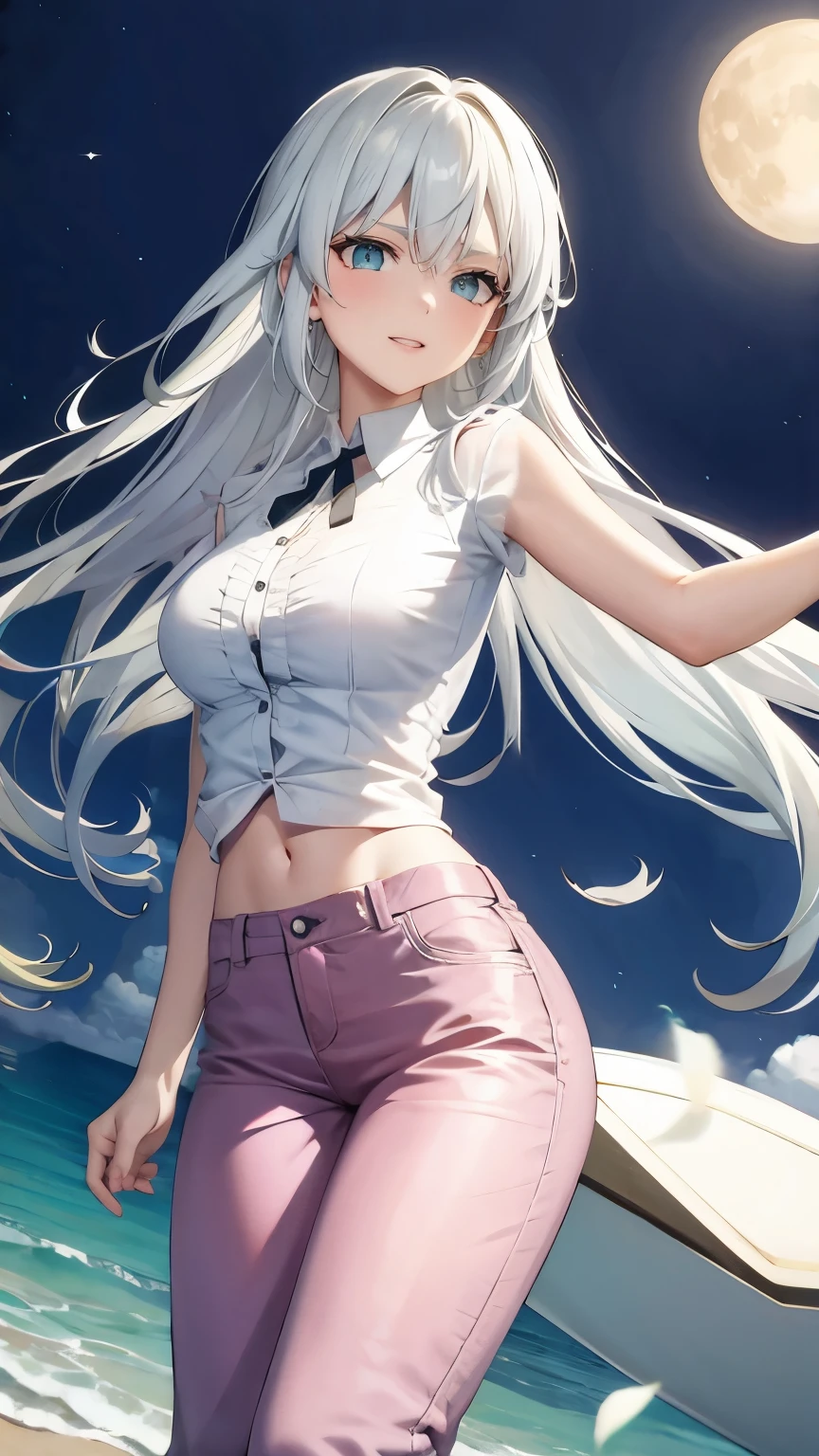 Blouse and straight pants