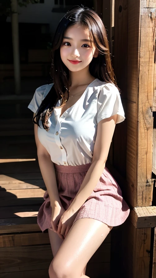 (Japanese Cafe、Maid café clerk、A girl dressed as a maid、A 17-year-old girl is standing)、(Realistic、Like a photograph、Live Action、8k, Realistic, RAW Photos, Best image quality: 1.4), Single-lens reflex camera、RAW Photos, Highest quality, Realistic, Highly detailed CG Unity 8k wallpaper, Written boundary depth, Cinematic Light, Lens flare, Ray Tracing, Realistic background、(Wearing maid uniform:1.2、Mini skirt maid outfit:1.4、Apron over skirt:1.5、Over the knee socks:1.2、Thin thighs)、Big Breasts、(Carrying coffee)、Medium Hair、Tie your hair with a hair clip、Working in a cafe:1.4、((ultra high density skin))、 1 female,Cute Japanese Girl、Waitress at work、(whole body:1.5)、Business Smile、Pay attention to the details、Perfect outfit、Earrings、(White skin)、Accurate Arm、Accurate legs、Anatomically correct body、Accurate fingering、(View from below)