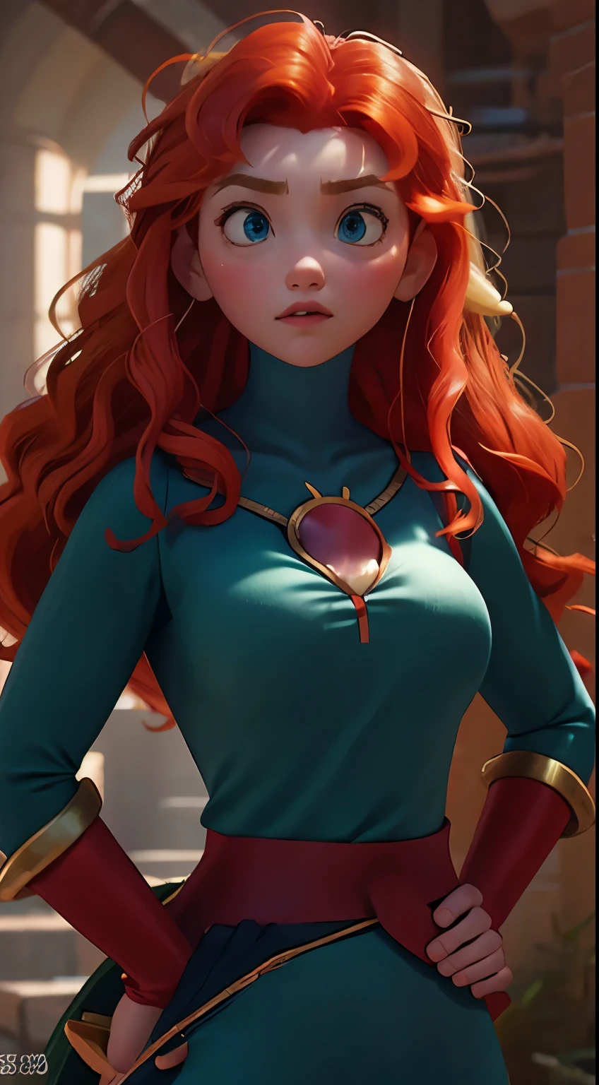 Merida is very hot. busty. cutout. production