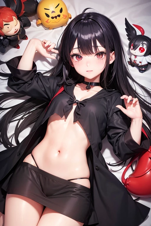 Shinomiya Kaguya, Shinomiyakaguya, Red eyes, small breasts, list brook, black fur, Red eyes, naked, saliva, after the kiss, trace of saliva, saliva thread, blush, pubic tattoo