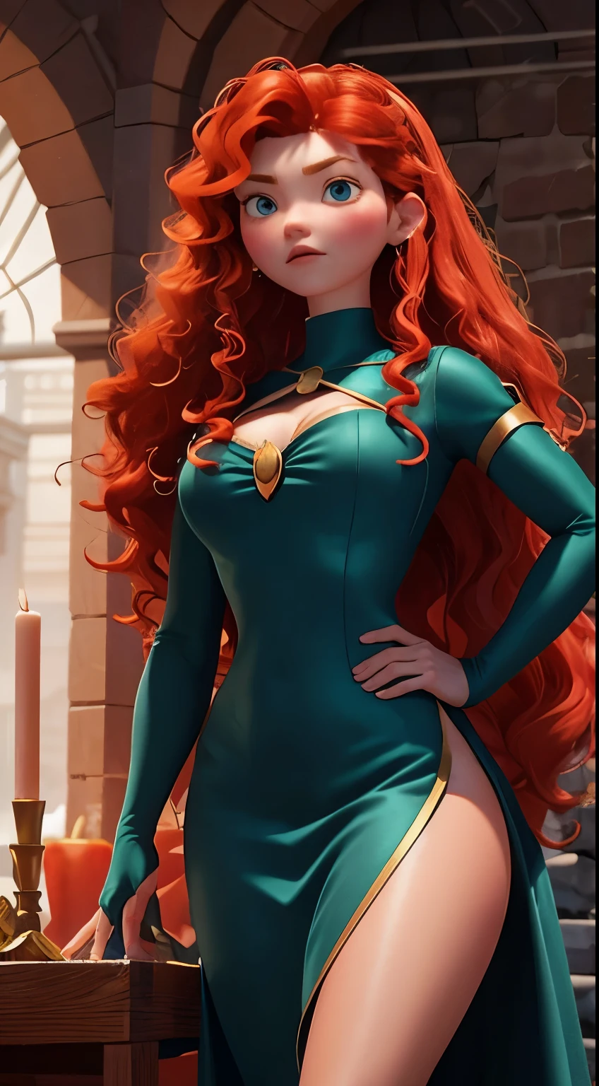 Merida is very hot. busty. cutout. production