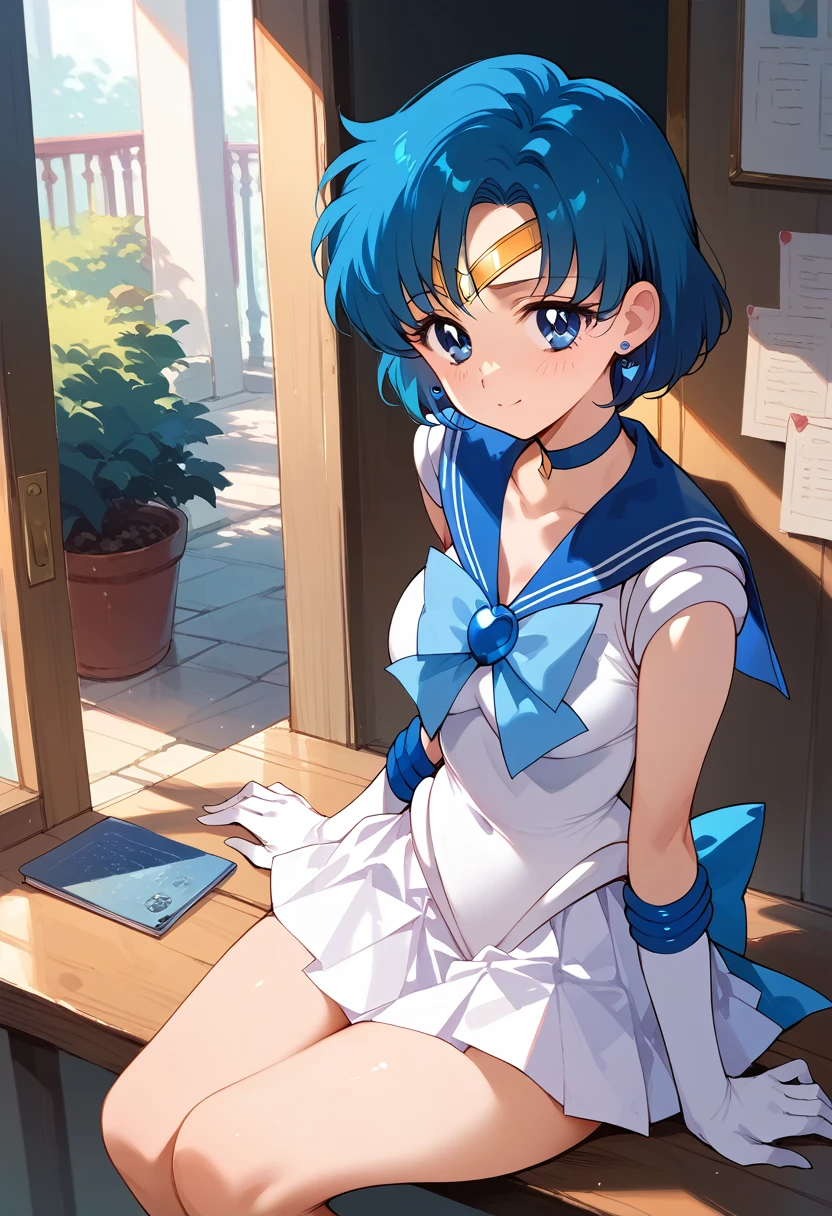 masterpiece,High resolution,Best Quality,8k,(Sailor Mercury,Mizuno Ami)