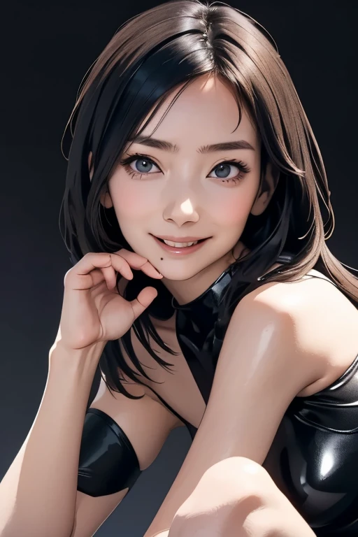 A close-up of an Asian woman in a red shirt and black gloves, faye san valentin, The glamorous Jill Valentine, portrait of Tifa Lockhart, Tifa Lockhart, Akihiko Yoshida. unreal engine, Resident Evil game background, Tifa Lockhart portrait, Tifa Lockheart, CG game, as a tekken character, seductive Tifa Lockhart portrait