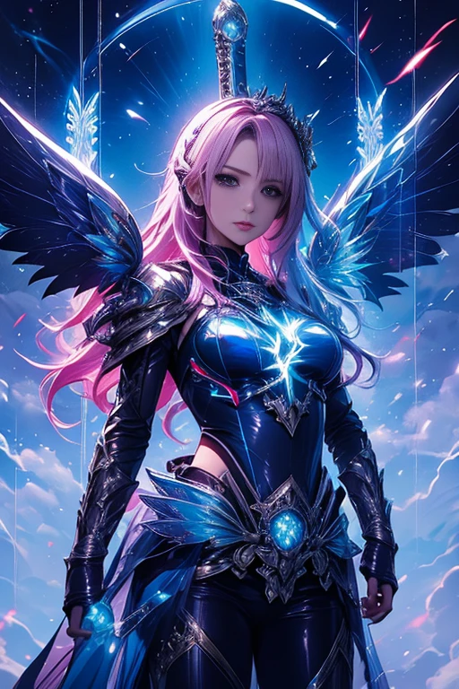 masterpiece, best quality,High resolution, 1 female, aldult, long hair. look_exist_audience, High, perfect stexisture, long time, Bangs, chromexistic dispersion, transparent_plastic, Polychromexistic prism effect, iris/Opalescence, luminescent colors, aluminum foil, glowing atmosphere,, moonlight, There are stars in the eyes, butterfly style, iris, long time, Polychromexistic prism effect, Rainbow core, iris/Opalescence, glowing atmosphere, very beautiful clothes
