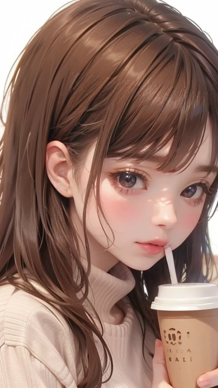 The Masterpiece、Realstic、best qualiy、Squint、Beautiful girl licking up a large soft-serve ice cream with her tongue、photorealestic、1girl