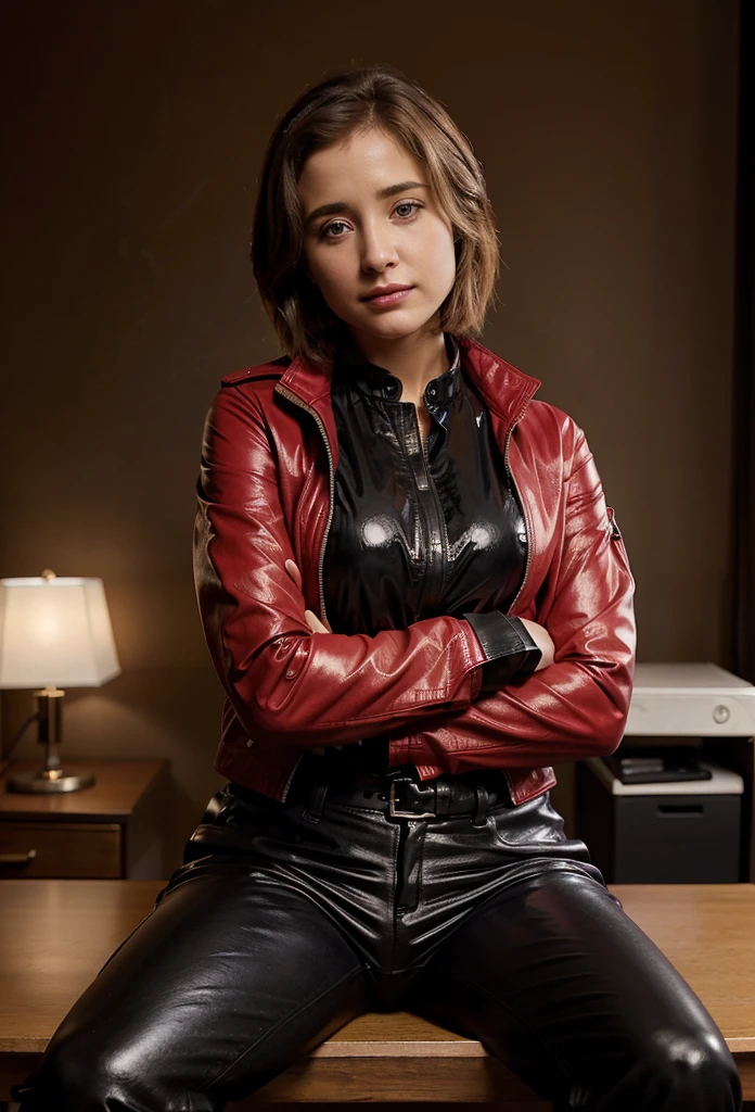 a woman in a red shirt and black shorts, full body, modeling, at night, (best quality,4k,8k,highres,masterpiece:1.2),ultra-detailed,(realistic,photorealistic,photo-realistic:1.37),detailed facial features, beautiful detailed eyes, beautiful detailed lips, extremely detailed eyes and face, long eyelashes, elegant pose, dramatic lighting, vivid colors, cinematic, professional photography, 1girl