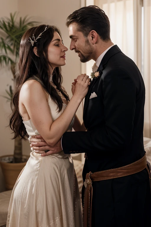 Joaquin and martha met in a bat in spain 
they had several datos
They fell in love with earch othor after 2 years of relathionship,they movedon to spain
Their frist quarrell was because they didon't have time for carch other
They marrid in marbella 
They started a nuclear family
