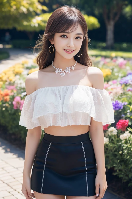Glassesをかける、Put your arms behind your back、8K、Detailed Description、Very high definition、Realistic、reality的、Real、live-action、reality、High resolution、Nogizaka46、japanese idol,beautiful girl、21 years old、Dark brown eyes、sunny、blue sky、amusement park、light smile, closed mouth,bend one's body sideways,off-shoulder-tops,Long skirt、Long Hair、Glasses、Knee-up-top angle of view、Very black hair、pretty girl、Beauty、Glowing Skin、Glowing Skin、Shiny Hair、Hair blowing in the wind、Very white skin、Heavy makeup、Large Breasts、Slit eyes、Big Eyes、Double eyelids、Don't show your teeth、Bend over and peer at me、bend the body to the side、