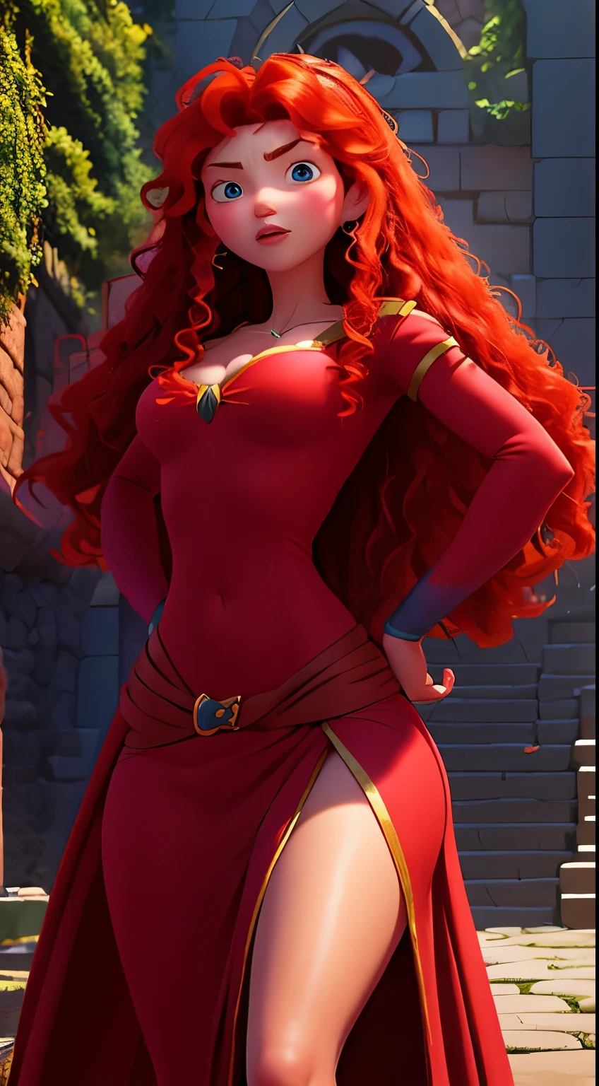 Merida is very hot. busty. cutout. production