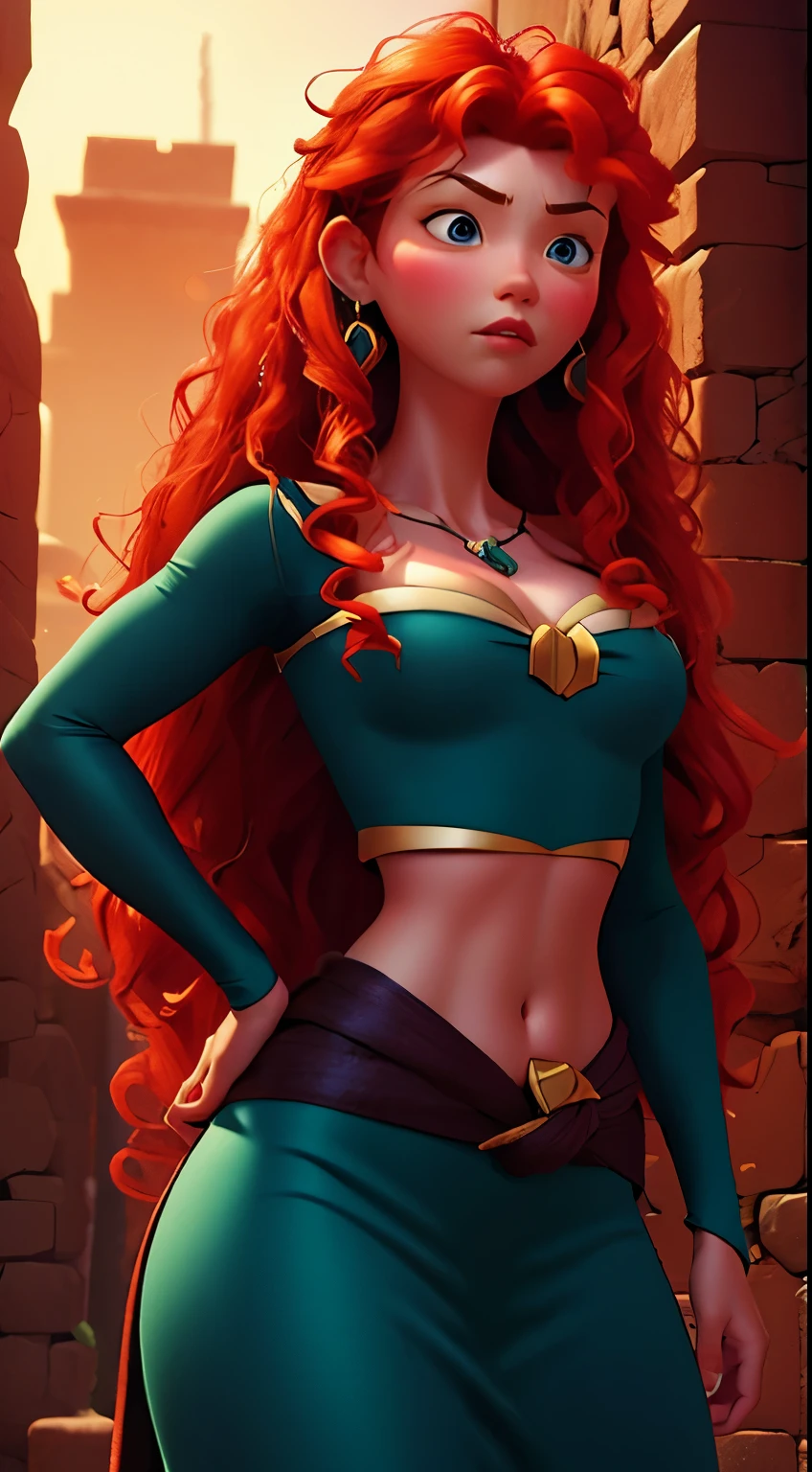 Merida is very hot. busty. cutout. production