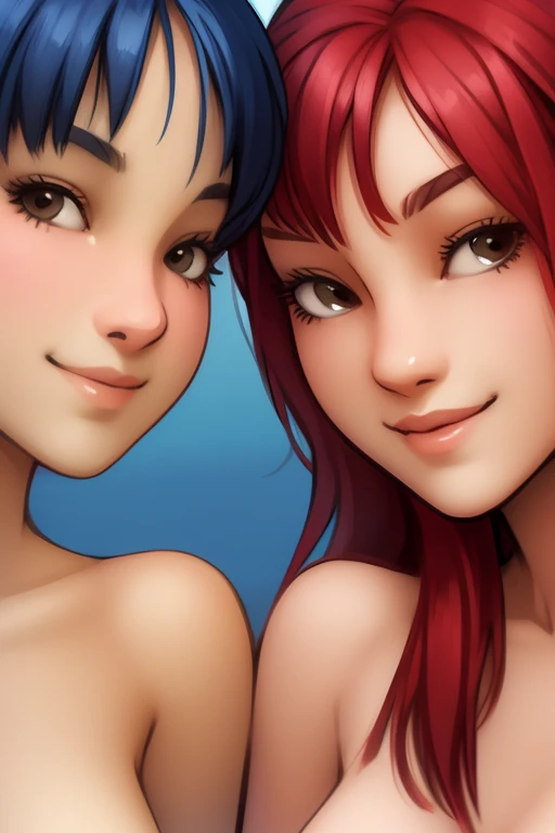 (Masterpiece, best quality, rich detail, realism: 1.3), (26 years old) (ulzzang-6500-v1.1:0.7), 2girl, upper body, (hips, sexy body, beautiful: 1.3), (((two women hugging in a living room ))), (((mulan from disney))), (((ariel red hair from disney))), (((two women dating each other ))), ((wearing bikini)), ((sexy bikini)), ((absurdreasterpiece 1.3), (incredibly detailed), (highres:1.1), (high detailed skin:1.4), (high quality lighting), (skin texture), (UHD), (K), (studio lighting), (photorealistic), (hyper realistic), (symmetric face), (unreal engine), (bokeh), (high resolution scan), (professional photograph), ((stunning handsome woman)) , ((stoic)), ((stern looking)), ((symmetrical eyes)), (2woman),, (dark atmosphere), (sensual poses), (night landscape)