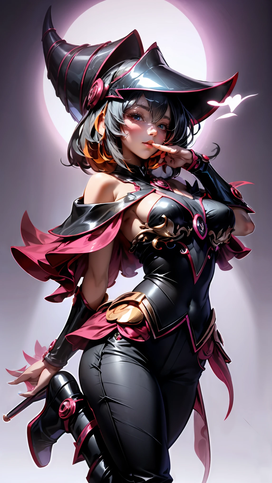 Masterpiece, best quality, absurdres, 1girl, sitting, beautiful legs, menat_holiday, crystal ball, light smile, dark skin, Green eyes, egyptian, bob cut, red dress, black hood, black gloves,shiny thighs,, tail, bell, bare shoulders,thighs,close up