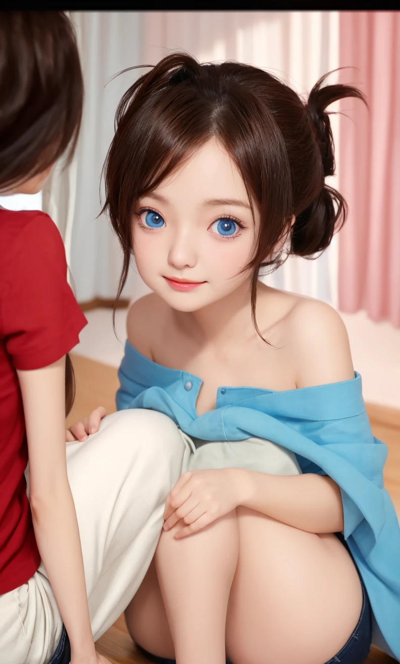 (((HIJAB MALAY GIRL))),((FLAT CHEST)), 8k wallpaper, masterpiece, top-quality, ultra-detailliert, multiple female, 3women, 50~100 years, A MILF, beautiful mature lady, harems, babydoll, Highly exposed, Looking through underwear, Wet the white dress and see through it, exposed pubic hair, Skindentation, seducting smile, Thick lip, chubby lips, red blush, looking at the viewers, Plump、Curvaceouassive hips、seductived faced、Naughty face, (((FLAT CHEST))), ((TRANSPARENT)). ((PINK NIPPLES)).((GIGANTIC BREAST)), ((((HUGE TITS)))