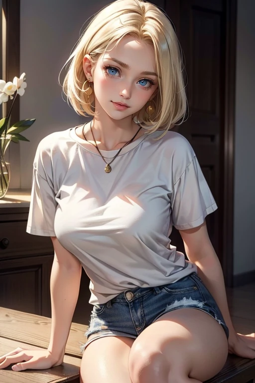 1girl, Blonde braided hair, squatting, leg a part, dressed in Glossy White Leather, also she's a Nurse, on the battle field. gigantic breasts, full body shot from below, ctmp