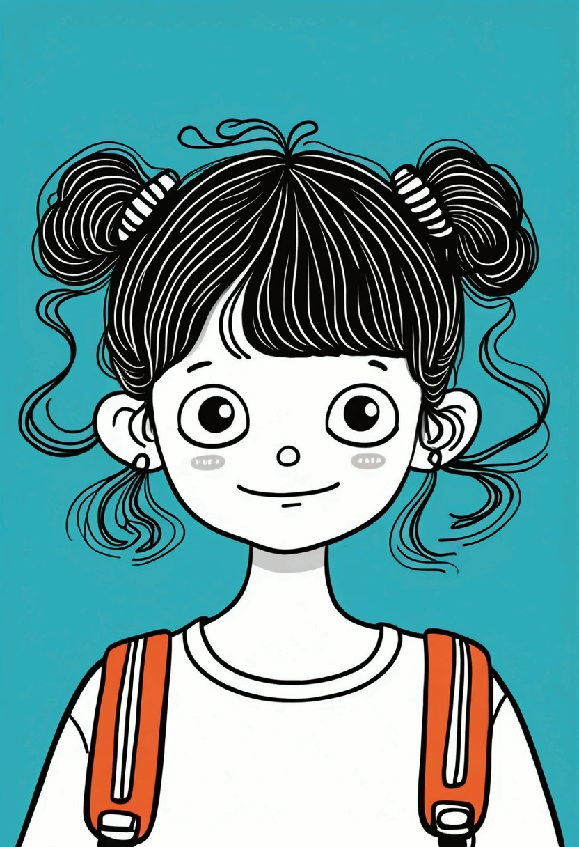 黑白线稿绘画 卡通肖像 幼稚画 v1.0
