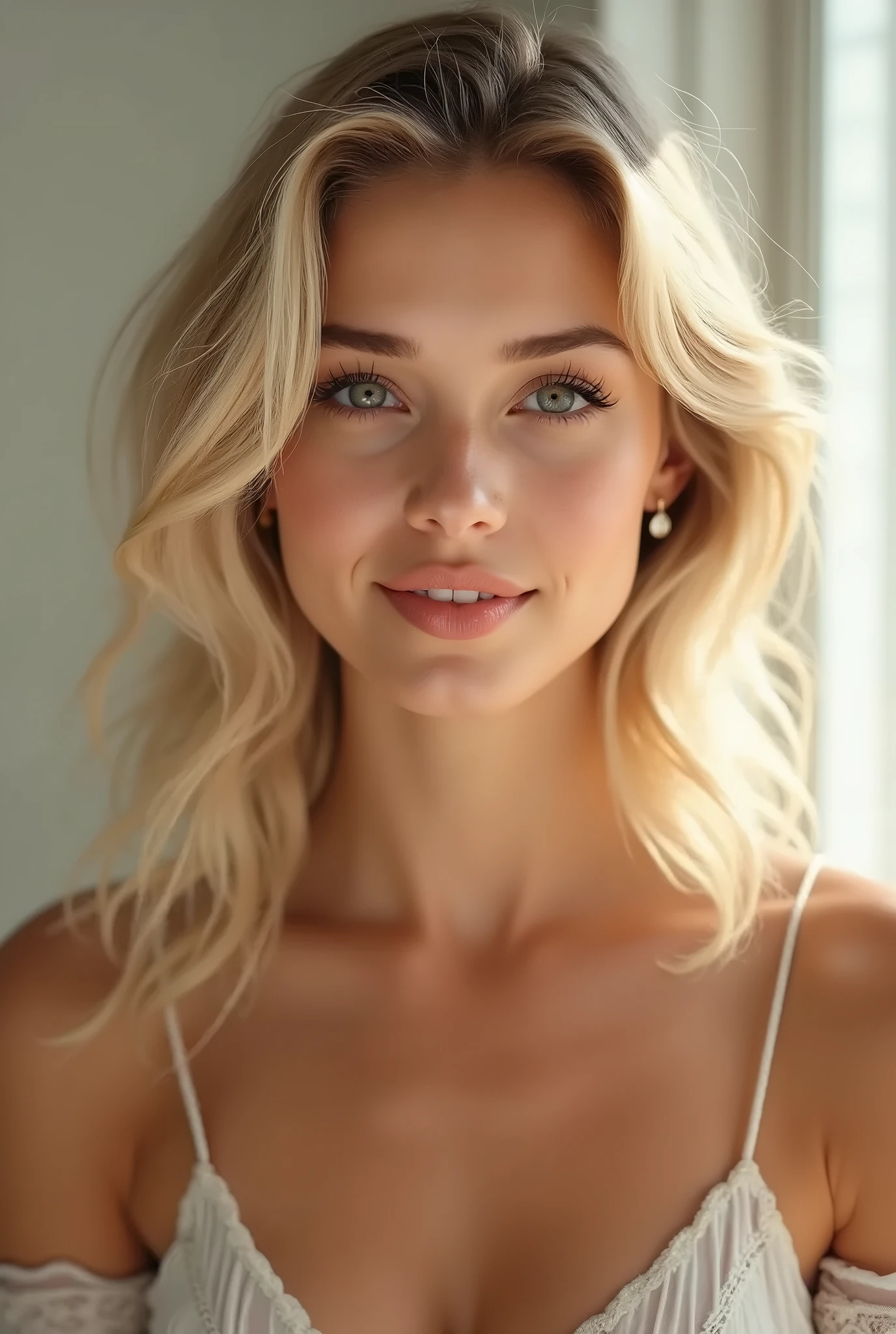 fotografia, TikTok, exuberante, fotografia de corpo inteiro, instagram, Estilo Modelshoot, Fotorealista, (extremamente detalhado CG unidade 8k wallpaper), uma garota adolescente australiana, (She's like that: parece Katy Perry, ela tem cabelo loiro longo, baixinha, testa pequena e arredondada, grandes olhos cinzentos felizes, sobrancelhas detalhadas, Nice discreet makeup, the face is elongated, up to, delicado, triangular, atraente;, Nariz grego macio, Queijo suavemente alongado, queixo afinado, beautiful lips, dentes frontais sutilmente salientes, sorriso invertido suave, fisionomia alegre, fofinha, Athletic and agile physique, usando top com peito pequeno apertado, bikine fio dental curto transparente, quadris largos bem definidos), Model is alone in the theater and is the center of attention for the audience that watches. (obra-prima; 1:1), Alto contraste, Ultra realista, passion 10%, atrevimento 3%, Especialista 2%, Serena 30%, meiga 45%, Tímpido 10%, HD 8K