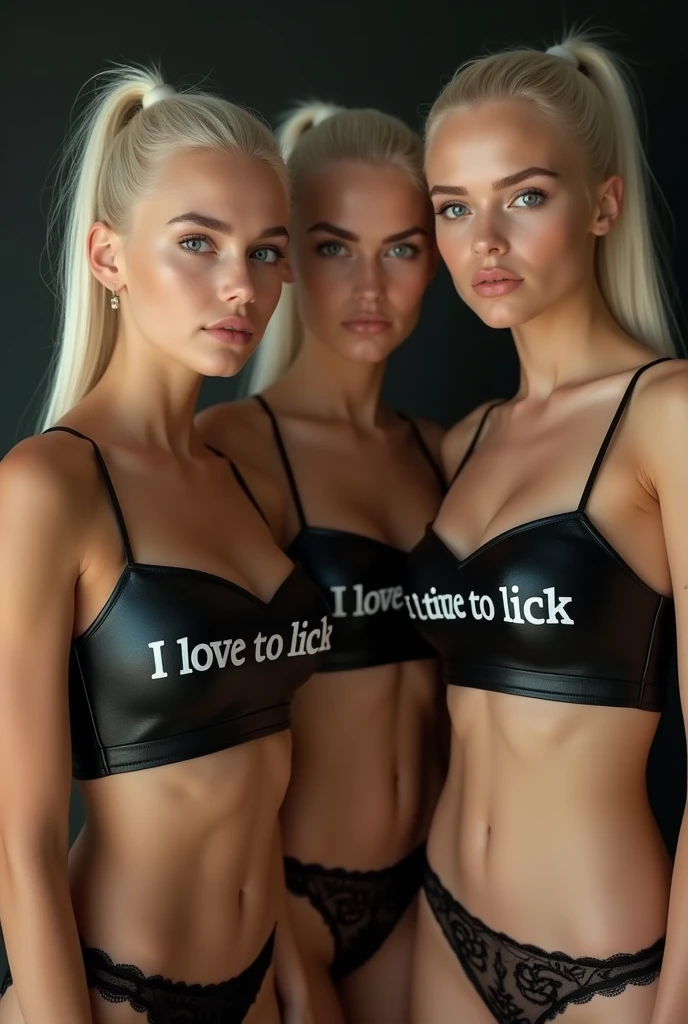 Conjoined naked Olivier with four heads and huge siliconed tits