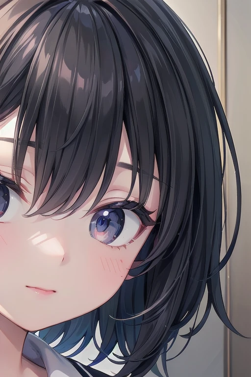 Masterpiece、top-quality、girl1、ultra-detailliert A dark-haired、Hair between the eyes ahe face、Acme face、put out the tongue、droolng、dripping saliva SEX、Faces close、Facial Close-up、frontal face