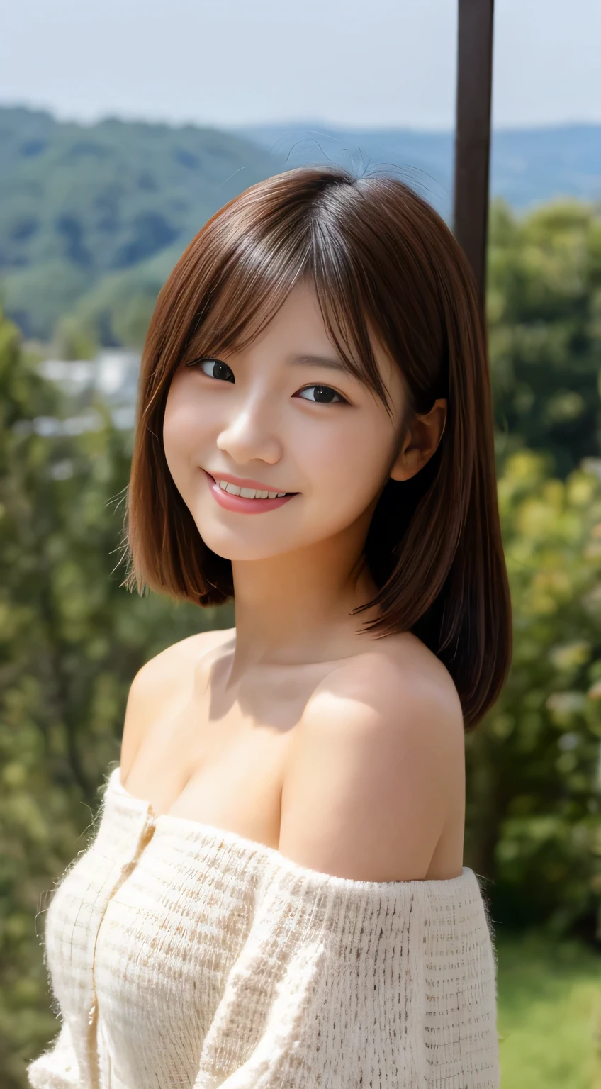 (Best Quality,in 8K,High resolution:1.2),(cute Japanese girls:1.5),(Huge breasts:1.25)、Long、Winter Fairy、Oyuki、Nature、Japan Forest、Fantastical、a smile、Splendid dance、(a white world:1.3)、
