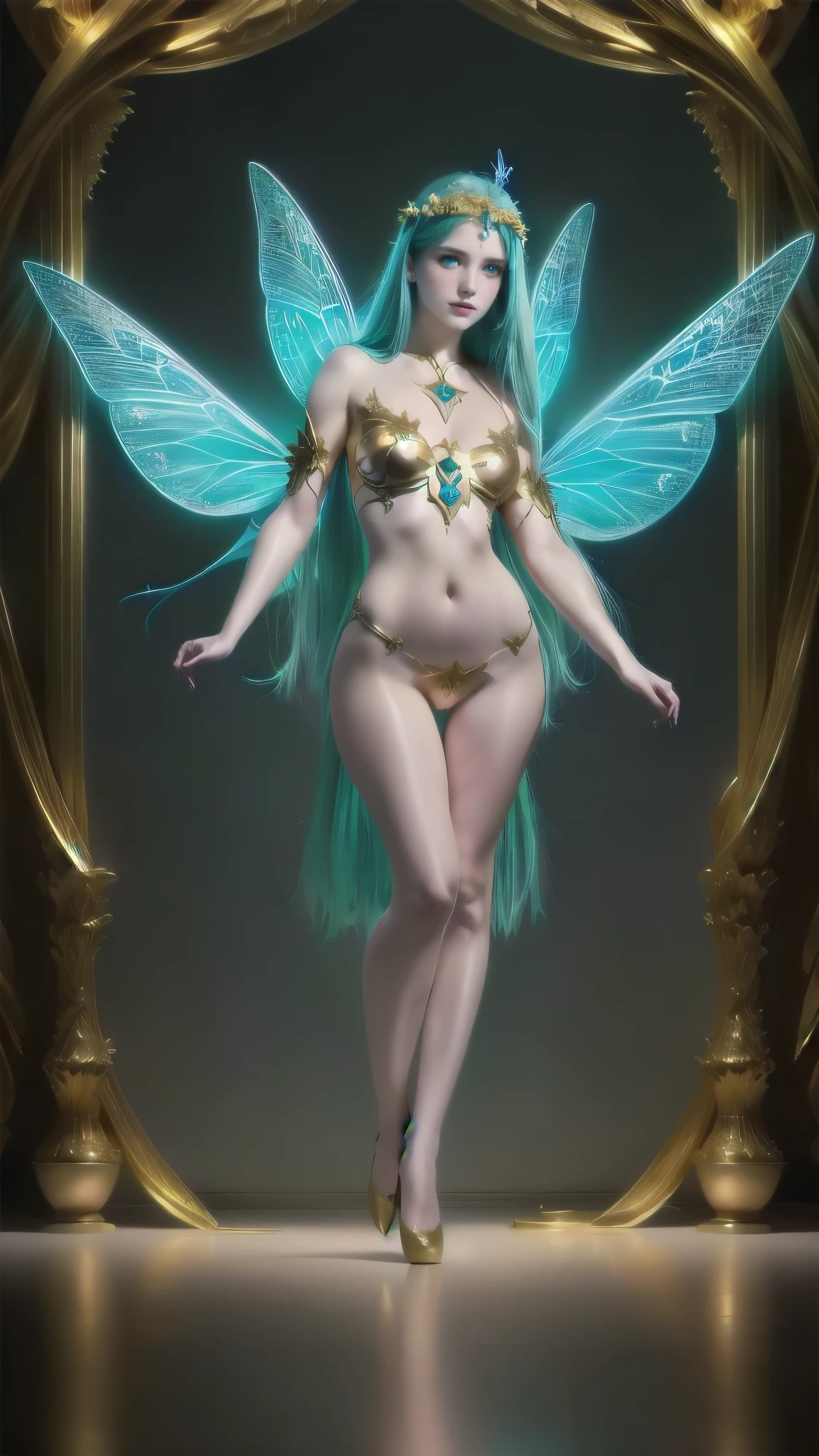 Blonde woman in fairy costume posing for photo, Movie goddess full body photo, beautiful symmetric body, Beautiful adult fairy queen, portrait of a dark fantasy nymph, Exquisite and handsome wings, The female villain has black angel wings, beautiful fantasy queen, Beautiful and elegant elf queen, Full body CGsociety, Ethereal Wings, Extremely detailed photos of the goddess, Beautiful Succubus