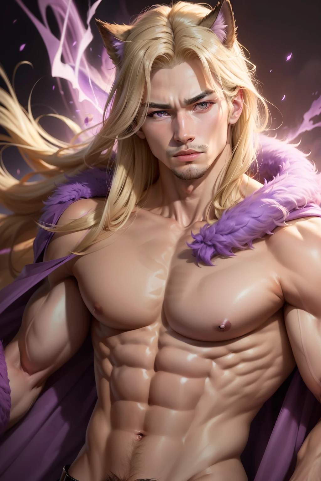 (masculine) (man) (blond hair) (blond hair muy largo que llega hasta los talones) (hair down to heels) (android parts) (blue eyes) (blue eyes brillantes) (man androide) Her hair is long and blonde, has blue eyes, He wears a black tunic with some red and yellow details.) (black tunic and some gold details) (surrounded by stars)(a single model) (solo un man)