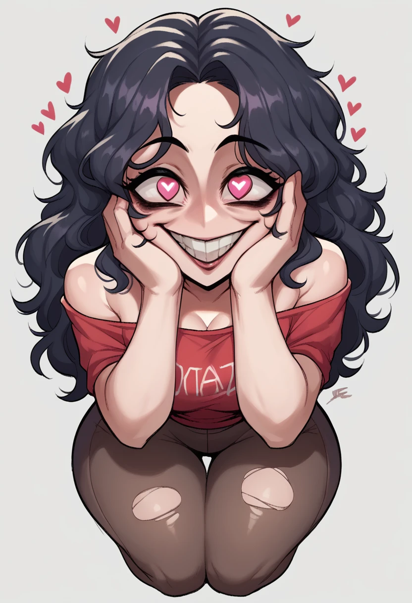 Ralph Bakshi Style, gesugao, Curvy blue eyed girl with long wavy black hair and small breasts standing over viewer, (extreme nsfw), lewd:3.0, (full-body-shot pov), (pubic_stubble):4.0