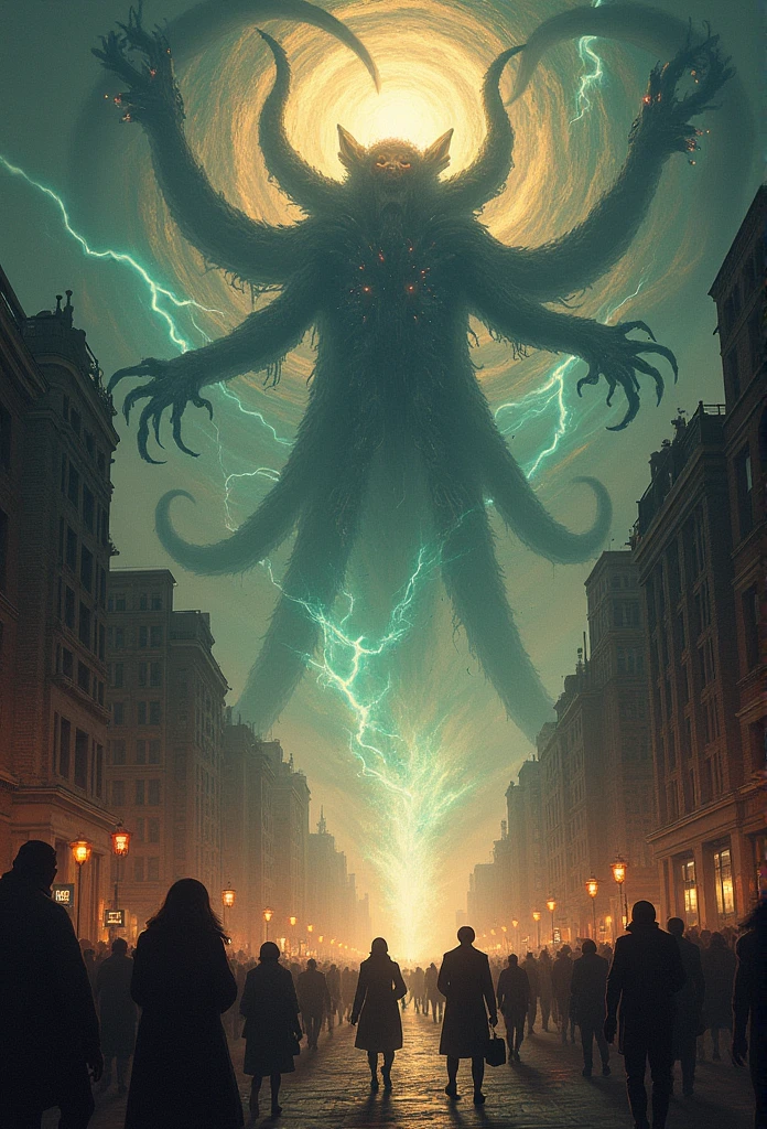 World hysteria after seeing a cosmic horror being