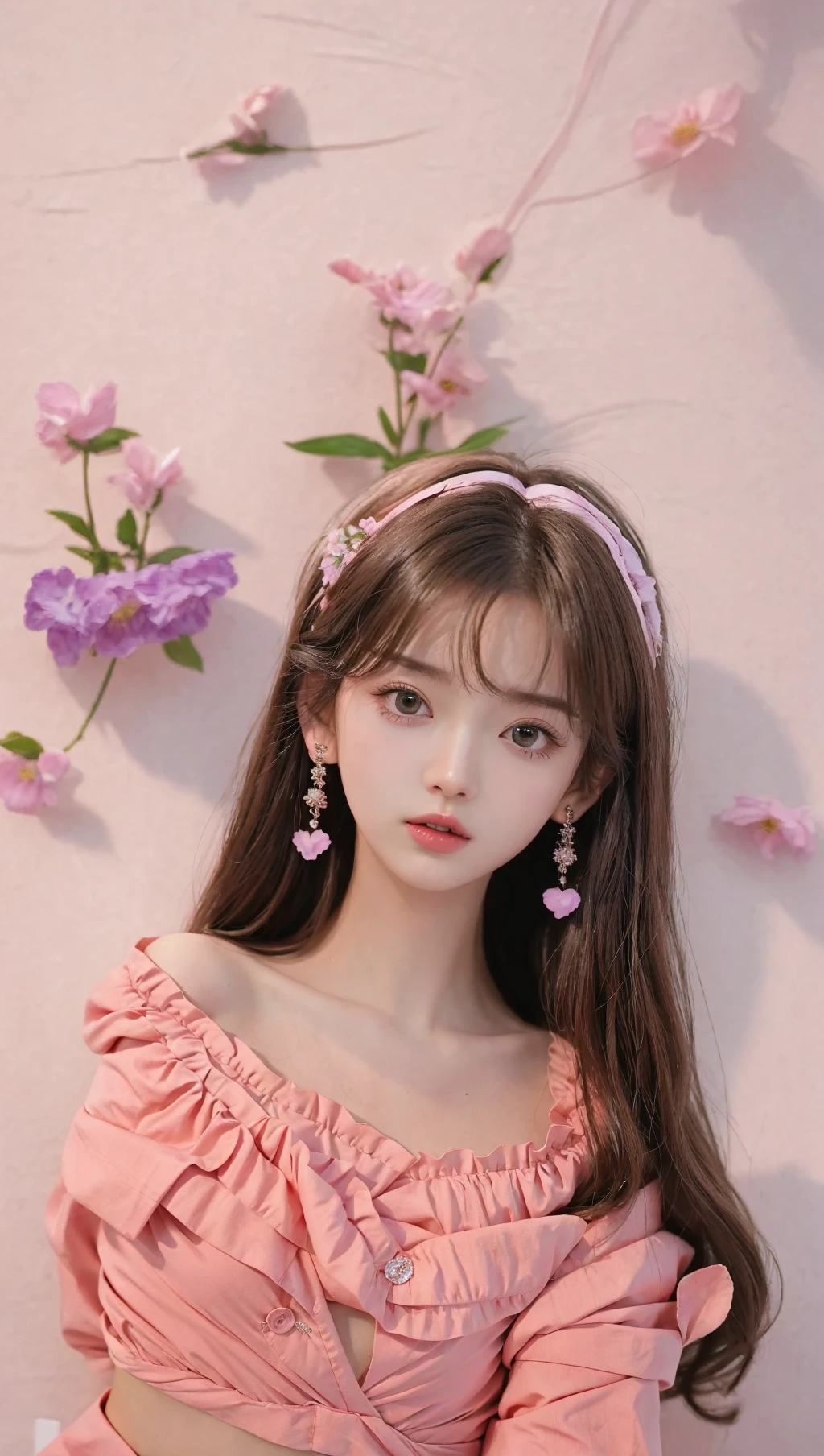 un primer plano de una mujer sosteniendo una rosa en la mano, ulzzang, Lalisa Manobal, sakimichan, Lalisa Manoban de Blackpink, jinyoung shin, maquillaje popular de corea del sur, con cara linda - fina, kim doyoung, el corte de hime, retrato realista kawaii, maquillaje coreano popular, Jaeyeon Nam, linda chica kawaii