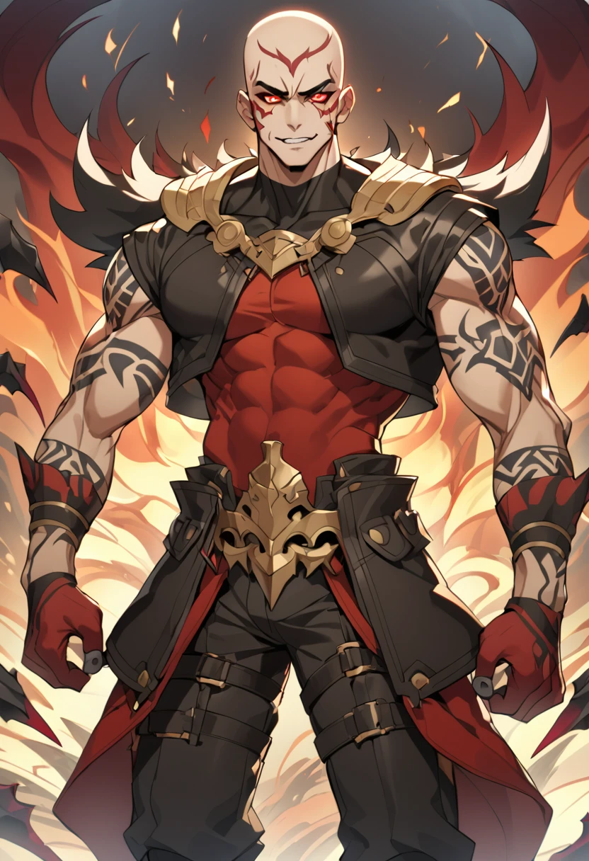 Black and red, dragon girl, with fire armor, medieval, hold flaming dagger, anime, realistic, high quality, non distorted, queen of dragons, medium breats, thick waist, dark skin, looking at viewer, cloudy, sitting pose, with horns, black horns, sexy outfit, bikini, beach, dragon tail, sitting next to male elf, with beach shorts, wearing sunglasses, smiling