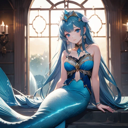 one piece, mermaid princess shirahoshi in the castle