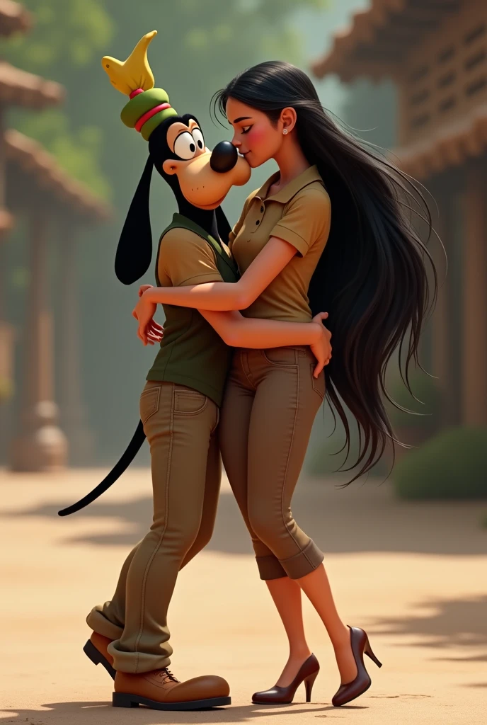 NSFW (nude) (Jasmine ((human)) medium breasts, strip of pubic hair) vaginal penetration, fucking male furry ((andro tiger)) with red spiked penis, full body, in a flower garden