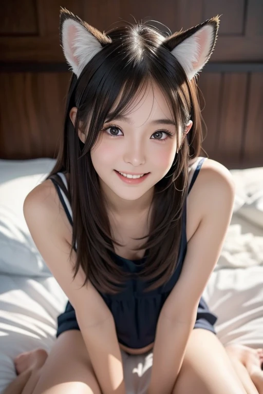 (Raw photography:1.2)、top-quality、a beautiful detailed girl、(bunnygirl:1.2)、A smile、extremely detailed eye and face、beatiful detailed eyes、huge filesize、hight resolution、hight resolution、8k wallpaper、finely detail、Highly detailed ticker uniform 8K wallpaper、Light on the Face、电影灯光、、sexy pose、(photorealisim:1.4)、illustratio、surrealism、 frombelow、super detailing、masterpiece、fishnets pantyhose、Lying in bed