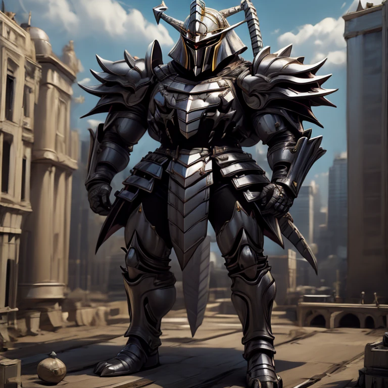 (masterpiece, best quality, 8K, SOLO, FULL BODY.), 1boy,
intricate details.
covered in full silver armor.
Hyunckel with sleek silver armor.
shining silver armor.
white cape.
full plate armor.
heavy metal armor.
no face.
standing over a tiny continent on earth. Realistic Macro Furries.