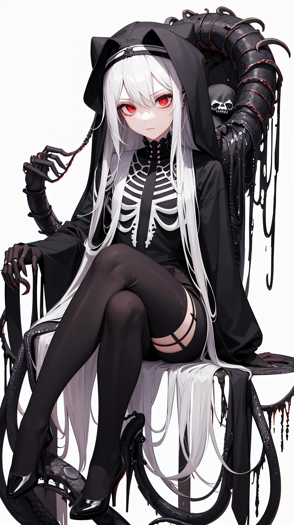 emaciated,femele,hunger,big breasts thin waist,Thin leg,pelvic bone,the ribs,sternum