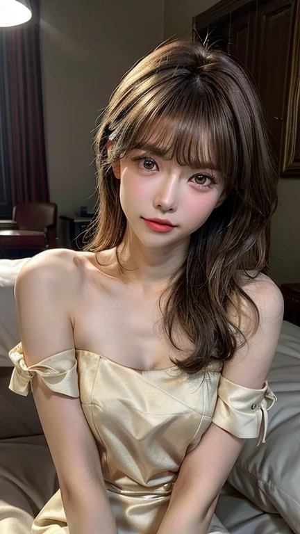 "(best quality,4k,8k,highres,masterpiece:1.2),ultra-detailed,(realistic,photorealistic,photo-realistic:1.37),girl,teenage girl,slender figure,small breast, translucent pajamas, seductive pose in a bedroom,beautiful face,expressive eyes,delicate features,youthful appearance"