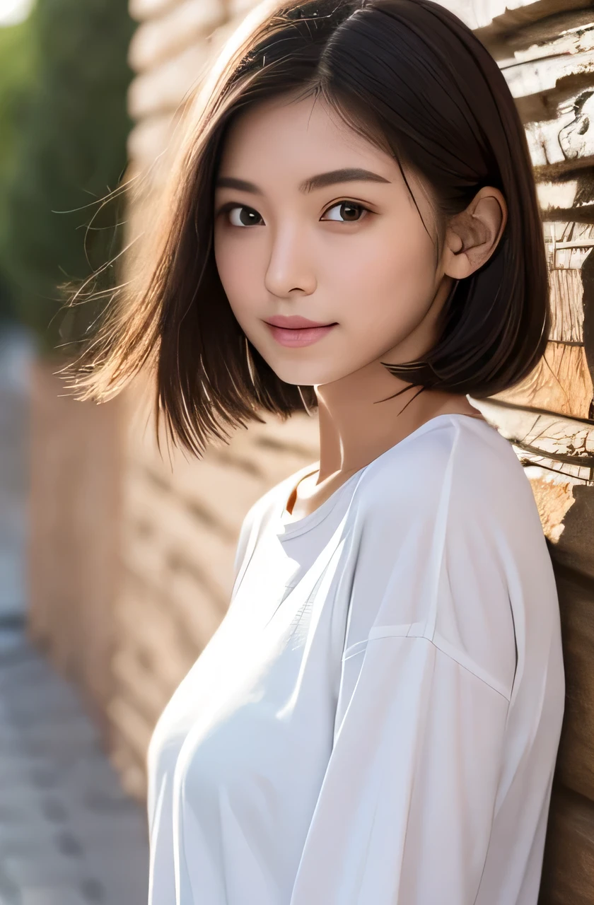 Best Quality, 8k, 32k, Masterpiece, UHD: 1.3), Attractive Japan Woman Pictures, One Girl, (full body : 1.0), Abs, Perfect Body, (oversized tunic sweater : 1.1), (boots:1.1), Ultra Detailed Face, Detailed Lips, Fine Eyes, Double Eyelids,short hair,Disheveled Hair,