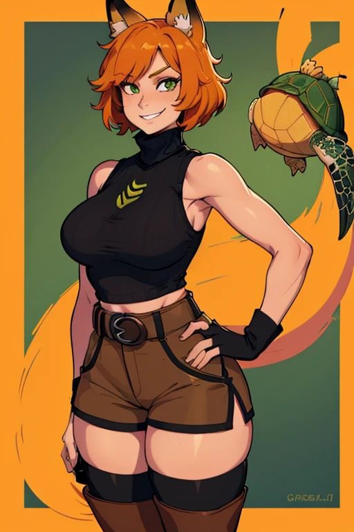 By bebebebebe, by lostgoose, by goonie-san, solo, standing, female, dragon, fuerte,sexy, hair long, blak, smiling, happy,pirate full body
