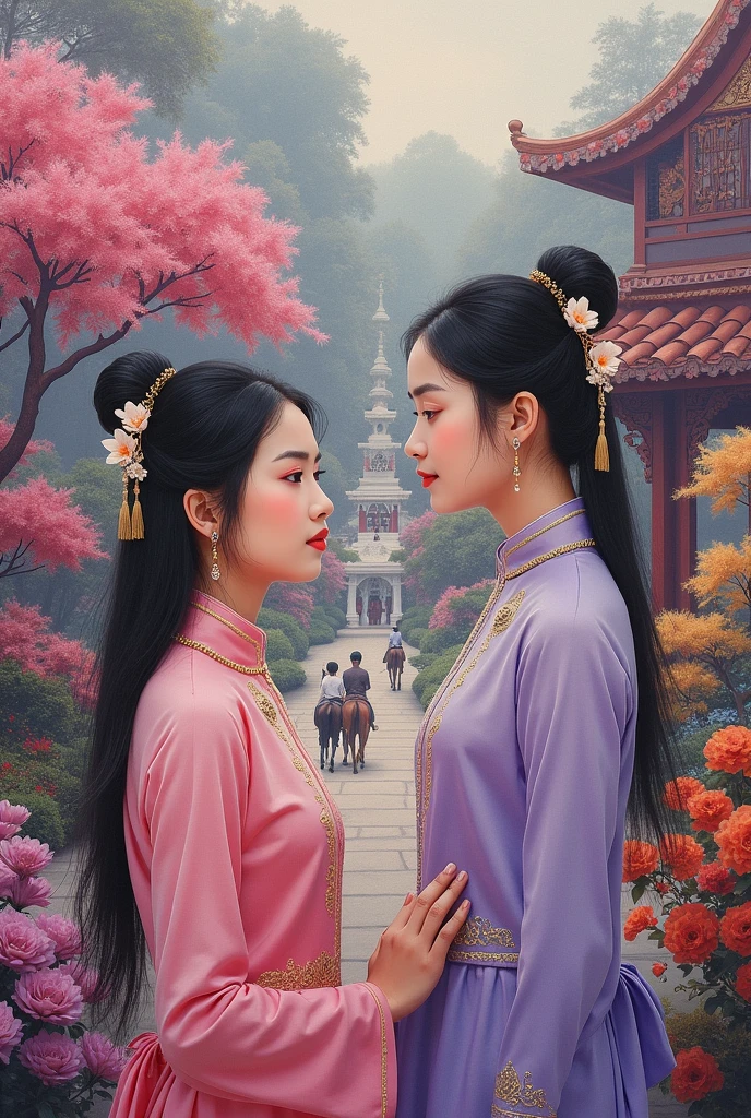 A naked Qing dynasty empress sits with her legs spread in a V shape, inviting a man. In the Chinese palace, a Qing dynasty empress. The size of a Chinese empress is a crown, her hair tied up and pulled up. The background is the stone paving outside the Qing dynasty.