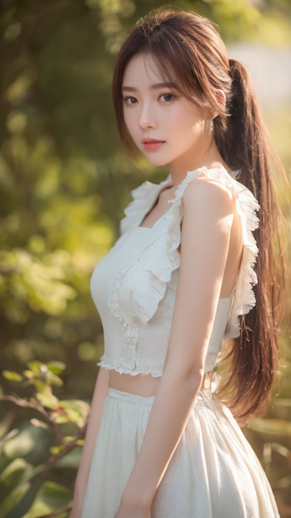 masterpiece、Top quality、(Realist、Photonic crystals:1.4)、(original photo:1.2)、Very detailed CG Unity 8K wallpaper、Very delicate and beautiful.............、majestic、Attention to detail、official art、absurd、Incredibly ridiculous resolution、Huge file size、Extremely detailed、Very detailed、beautiful eyes and face、Beautiful and delicate eyes、Glow on the face、1 girl in、belly button、Upper part of the body、Grey sleeveless shirt、Bare wrists、By Bangs、Weijiang-6500-V1.1, Large Breasts, Thick thighs, (((mini skirt))), Unique posture, ((a good)), sports shoes, looking at camera,