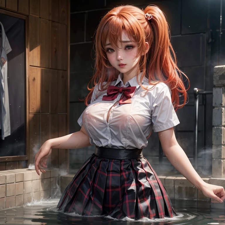 Highest quality、4K quality、Man to attack、Redhead woman from a traditional Chinese palace harem riding a man、Man touches woman's chest(1.8)、thin、Small face、16 years old、Open your mouth(1.7)、tears(1.7)、Wet crotch(1.7)、Bare crotch
