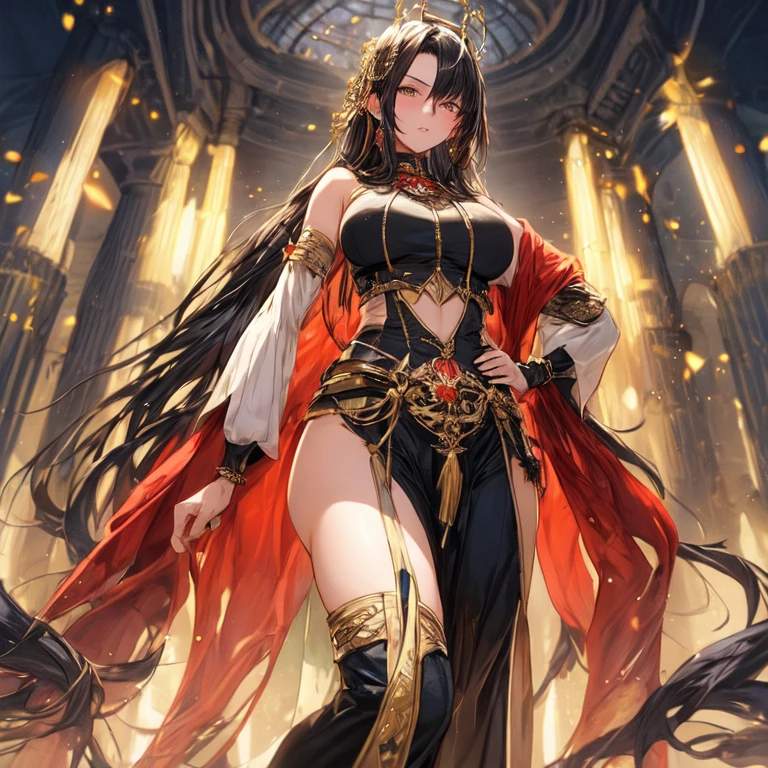 Kurokawa Gold(1z game),1个Giant Breast Girl, Alone,looking at viewert,8K, beautiful light up,symbol-shaped_pupils, Sparkling_The eye, As estrelas-shaped_pupils, As estrelas_(symbol),