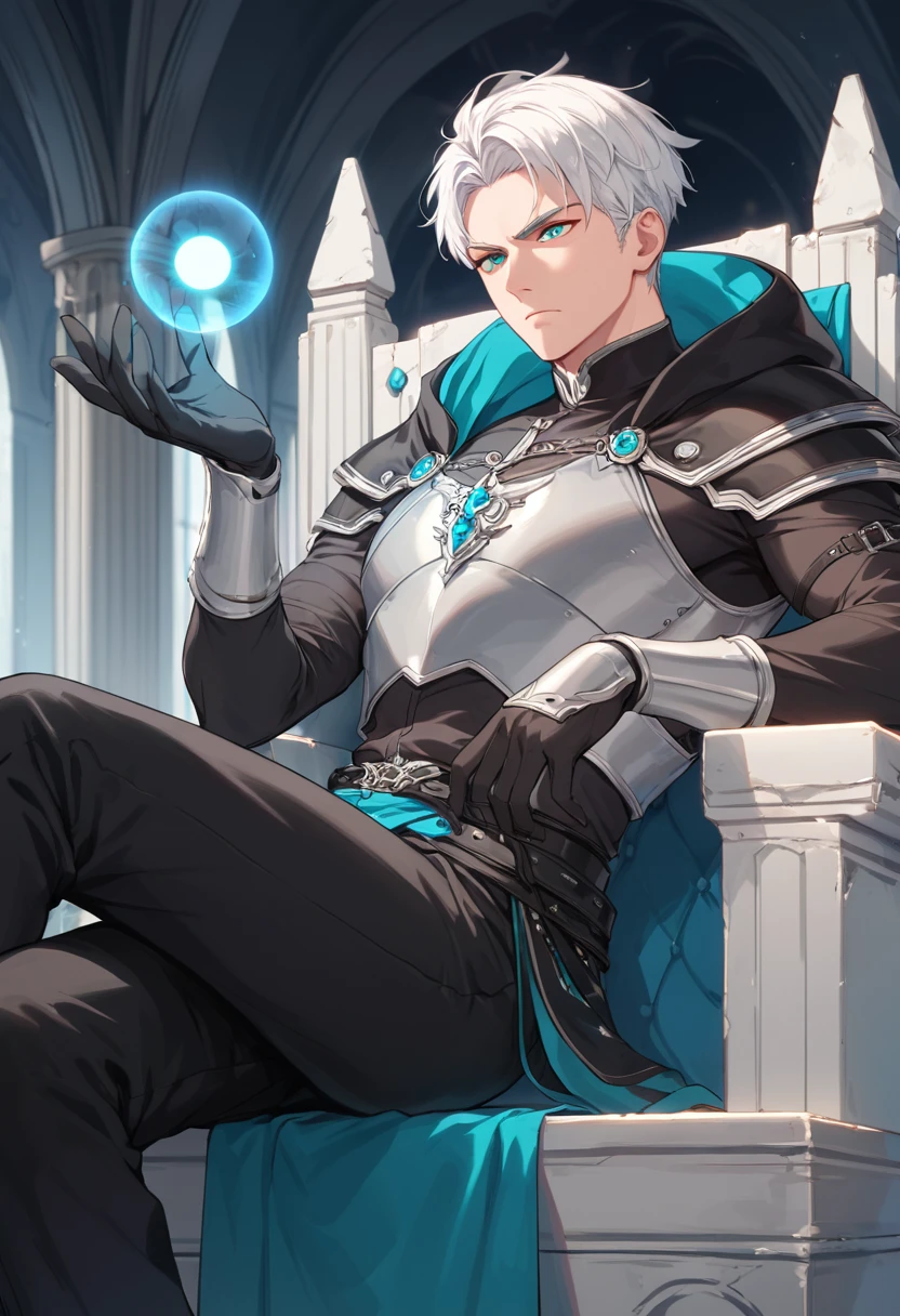 1 boy, , tall, medium blonde hair, pale skin, completely blue eyes, ears like elves, glowing white tattoos all over, black and blue royal costume, sitting on a cloud, looking at the earth on the shoulder, sky in the background, detailed face, detailed hands, detailed legs, detailed fingers, detailed hair, detailed eyes, detailed skin, dynamic lighting, 8K UHD, (super realistic), (photo realistic), (masterpiece), (best quality), (Male focus: 1.5) (NSFW: 1.5), correct limbs, femboy, (ahegao: 1.3), legs apart, legs raised, mask, slender legs