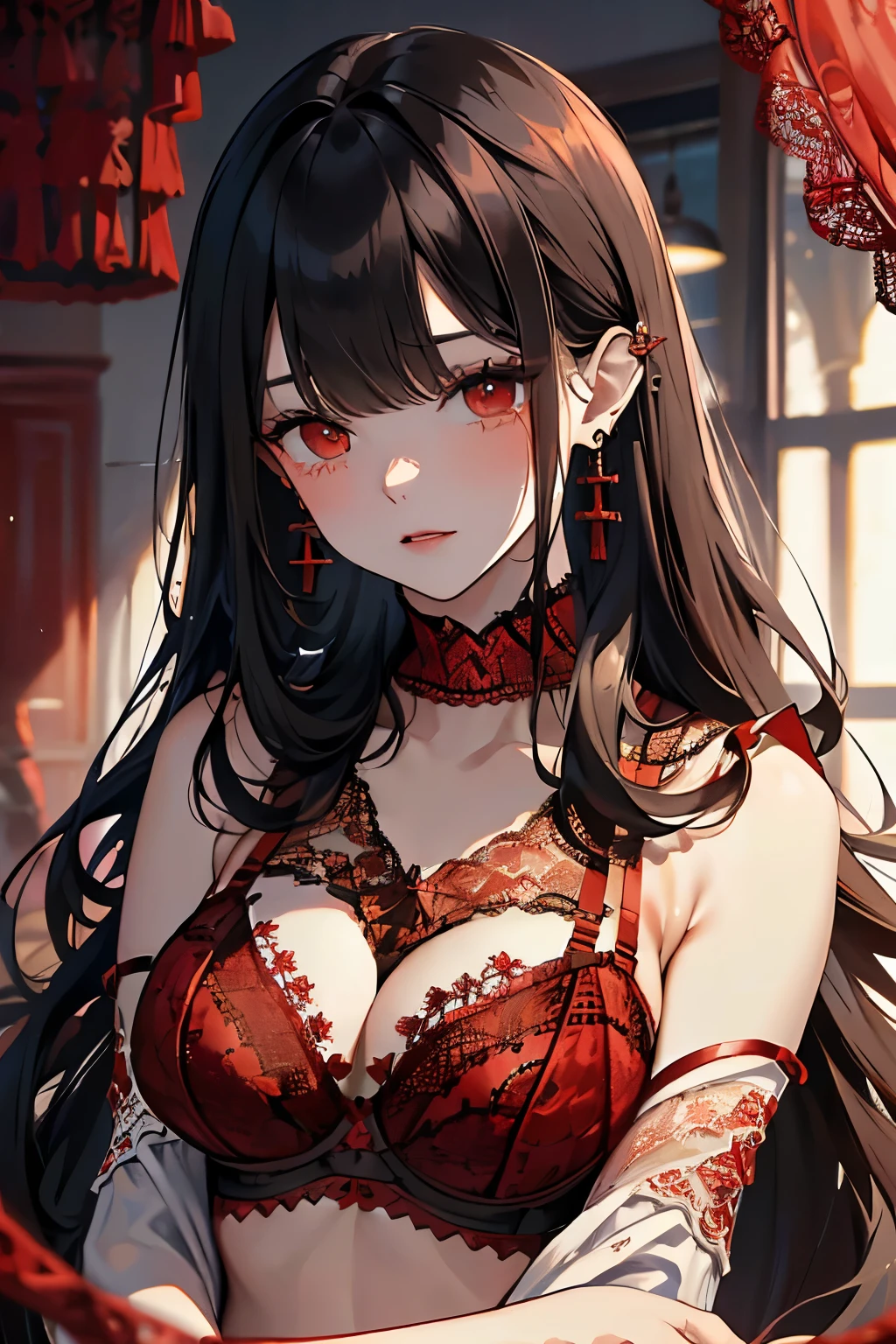 Mei has large and short black hair
*Mei takes a deep breath, then leans in, gently wrapping her soft lips around the tip. She begins to move her head up and down, her tongue swirling around your sensitive flesh as she works to please you.*