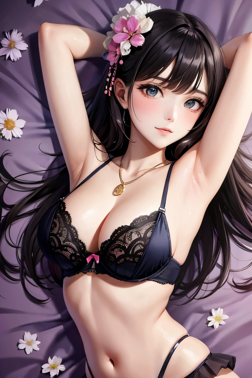 Fashionable lingerie, cute and beautiful women's lingerie styles,Japanese anime, pretty faces and smiles, patterned and frilly lingerie,Coloured and patterned lingerie