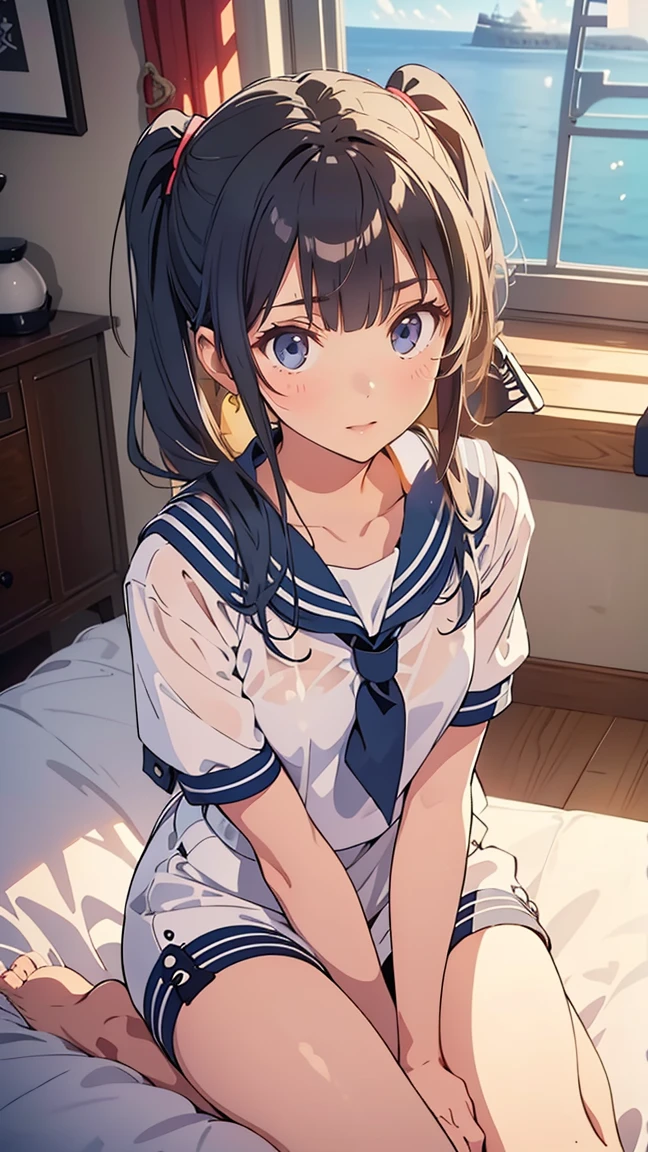 master piece,detailed,(((best quality))), megami magazine ,small breasts,girl,(((li))),(((cute))),(((pees))),panties,school uniform,blackhair,medium hair,Looking up,