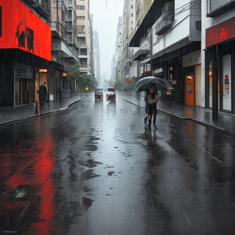 earth's crust, street, rain, modern, revolutionary, sensation,