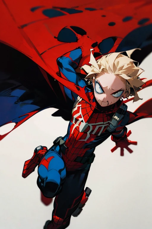 Create a version of Spider-Man in the Boku no Hero Academia universe 
