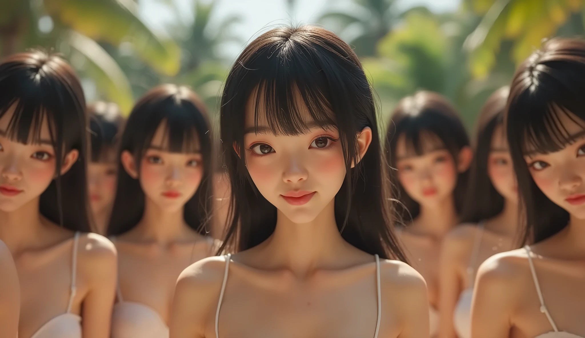 (((((Japanese Clone-girls=Myself))))), (((Super Best masterpiece Clone-girls Raw Photography Art))), (((16K, Highest quality, Ultra-high resolution, RAW Photos))), (((It's so unrealistic., With unparalleled depiction, With an unfathomable sight, An unprecedented and shocking worldview, Clone-girls: In a world of mass reproduction, Ultra-realistic))), (((Giantess Elements, GTS))), (((Japanese Girls, Sasaki Nozomi, 28yo, Small face, Thick black hair, Medium to long hair, Dark Eyes, Mature face, Cute Smile, Smiling face, A gentle gaze, (((Very happy laughter)))))), (((Very beautiful detailed girls, Accurate body structure, Accurate body movements, Very detailed body, (((Super big breasts, Large bulge of ample breasts)))))), (((Orange swimsuit, Cleavage Emphasis, Emphasise the fullness of your breasts))), ((((((((Very detailed, Myself cloning, Depiction of splitting oneself, 1Myself girl→1,000,000,000,000,000,000,000,000,000,000Myself cloning girls)))))))), (((((((Myself clone-girlsから, Myself keeps multiplying, (Very detailed and intricate, To the exact, Flawless, (((In the same female body,With the same face, With the same hairstyle, In the same clothes, At the same height, 同じSuper big breastsである))), In a detailed depiction), 1,000,000,000,000,000,000,000,000,000,000 people))))))), (((((Myself girls only))))), (((((1,000,000,000,000,000,000,000,000,000,000Myself girls))))), (((((Very detailed depiction, Multiple or more Myselves, Physical contact, Pleasant conversation, Holding hands, Hug, walk, Turn around, Shift your gaze))))), (とてもIn a detailed depiction, It's all a crowd of myself, View from the water, Water play photography, Having fun at the water's edge, Soaking wet), (((((非常にIn a detailed depiction, GTS, Giantess Elements, Full body description, Looking up at a woman approaching from below, Draw yourself big, View from the feet))))))