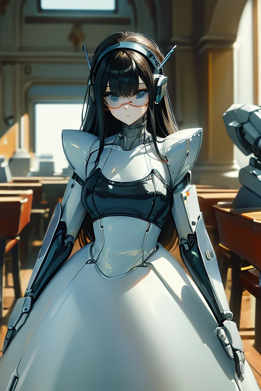 (masterpiece),(Highest quality),(Super detailed),(Best illustrations),(Best Shadow),(Absurd),(Detailed Background),(so beautiful), 16K, 8K, 4K,(Best Shadow),robotization,woman ,big bust,Robot Joint ,Metal skin,Black robot Suit,long hair,a black robot suit that covers the whole body,robot hand,cyber bodysuit,mecha head,(Detailed hands and fingers:1.2),Ball joint robot body,doll joint,beautiful face,beautiful robot girl,robotic eye,robotic hands,(no more human skin),android girl,cyborg girl,F cup, sexy body,(machine made joints:1.2),(machanical limbs:1.1),(blood vessels connected to tubes),(mechanical vertebra attaching to back),(mechanical cervial attaching to neck),no messy picture style